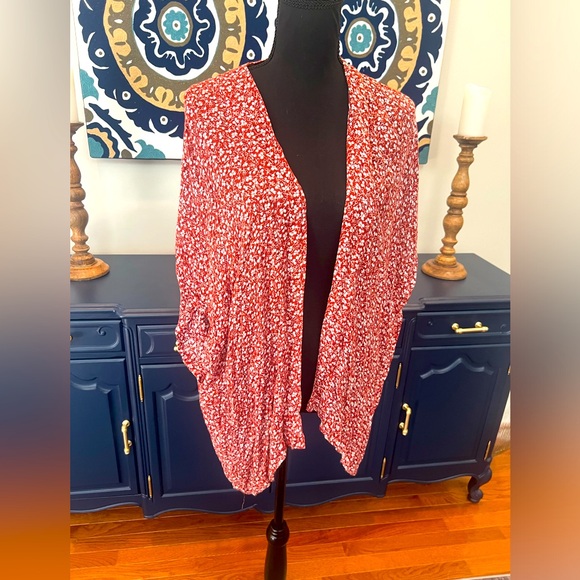 LOFT lightweight flowy cardigan / open front top size small - Picture 1 of 8